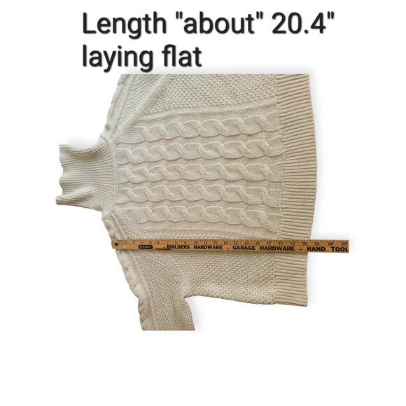 GAP Cream Cable-Knit Turtleneck Sweater, Size M - Picture 11 of 13